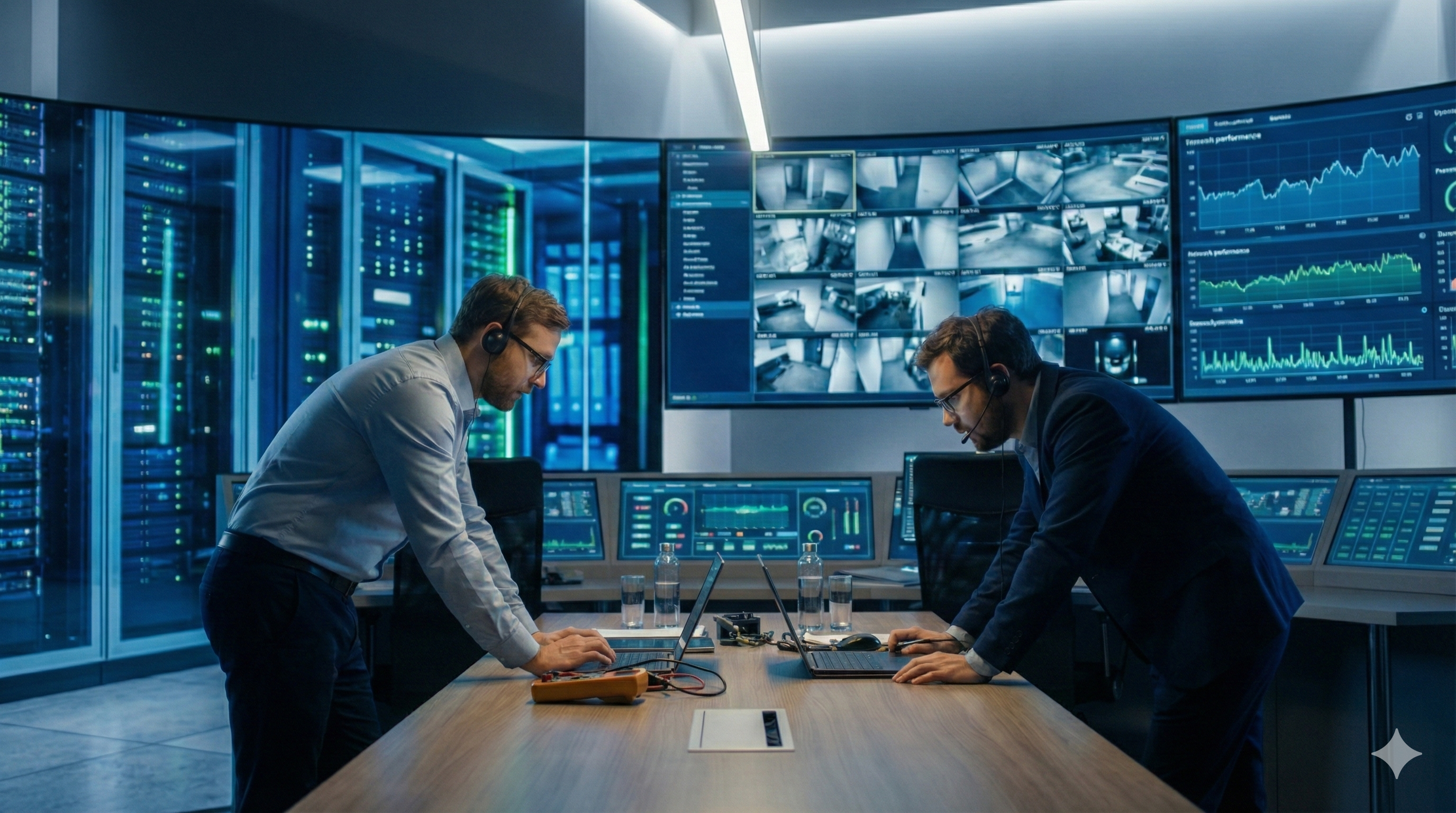 IT professionals working in network operations center